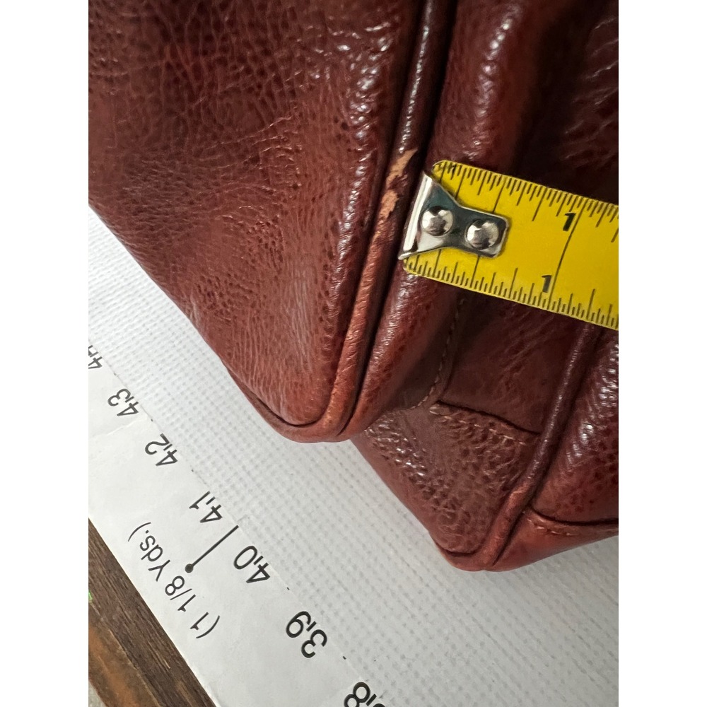 Wilsons Leather Pelle Studio Duffle Bag Large Brown Leather Travel - Picture 2 of 15